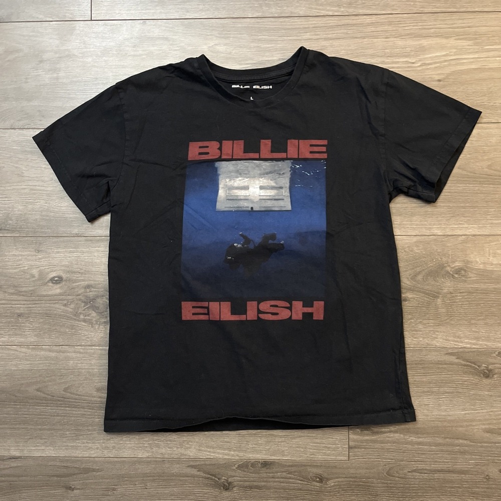 Billie Eilish Mens L T Shirt Black Short Sleeve